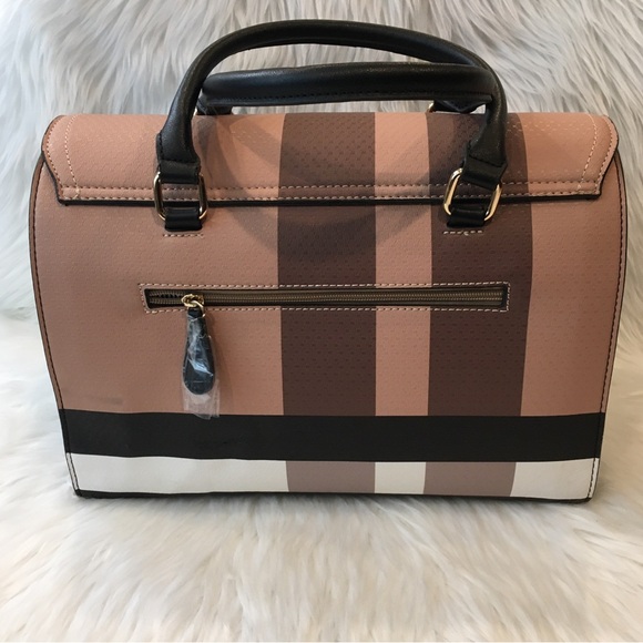 Vegan Leather The Doctor Style Plaid Handbag - Picture 5 of 12